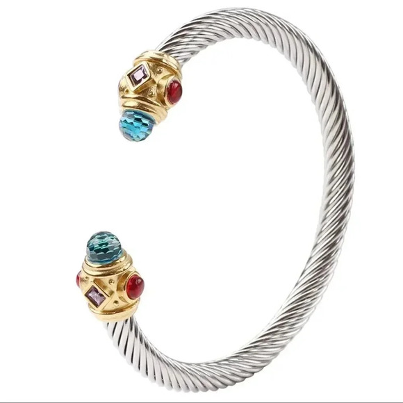 Anthropologie Barocco Stainless Steel Waterproof Cuff Bangle Bracelet - Picture 13 of 13